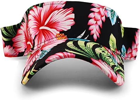 Trendy giyim mağazası tropikal çiçek ebegümeci desen Baskı Yaz vizör kapağı