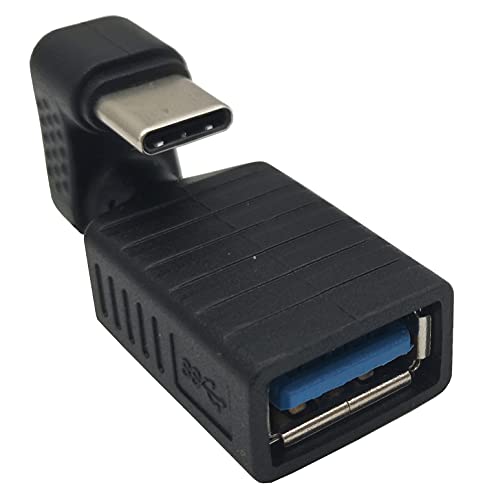 Traovıen USB C 180 Derece Adaptör, (2 Paket) USB Tip C U Şekli Adaptör, 180 Derece USB C Erkek USB 3.0 A Dişi Adaptör