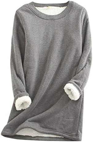 Kadın Sıcak Polar Astarlı Tişörtü Uzun Kollu Kış Astarlı İç Çamaşırı Üstleri T Shirt Artı Boyutu Sıcak İç Çamaşırı
