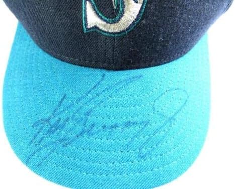Ken Griffey Jr. İmzalı İmzalı Beyzbol Şapkası Kap Seattle Mariners JSA AG71471 - İmzalı MLB Şapkaları
