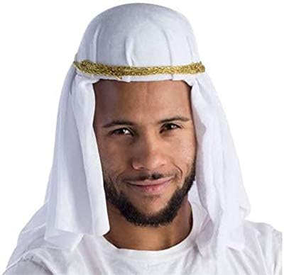 Giydir Amerika Unisex-Yetişkin Keffiyeh-Arap Başlığı, Beyaz