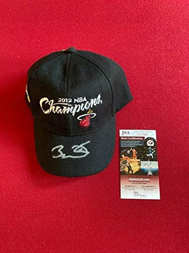 Dwyane Wade, İmzalı (JSA) NBA Şampiyon Şapkası (Miami Heat) Kıt İmzalı NBA Şapkaları
