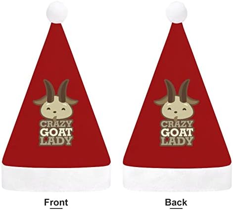 Çılgın Keçi Bayan Peluş Noel Şapka Yaramaz ve Güzel Noel baba şapkaları Peluş Ağız ve Konfor Astar noel dekorasyonları