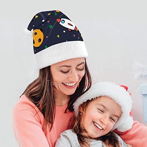 Noel Santa Şapka, Güneş Roket Noel Tatil Şapka Yetişkinler için, Unisex Konfor noel şapkaları için Yeni Yıl Şenlikli