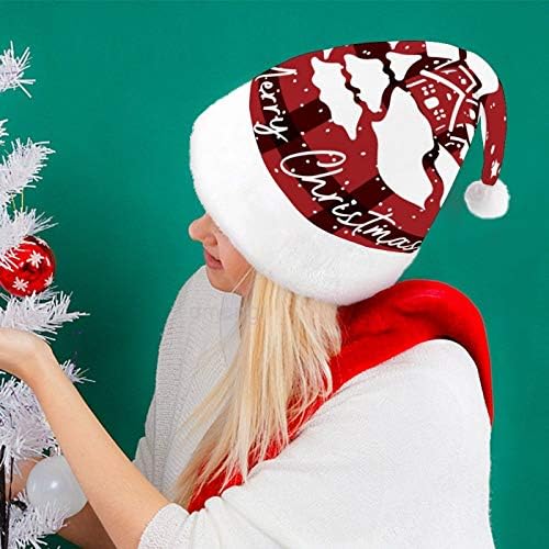 Noel Noel Baba Şapkası, Merry Christmas Kar Günü Yetişkinler için Noel Tatil Şapkası, Yeni Yıl Şenlikli Kostüm Tatil