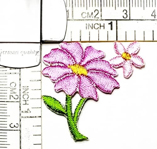 Kleenplus Mini Pembe Papatya Demir on Yamalar Sevimli Çiçekler Moda Stil İşlemeli Motif Aplike Dekorasyon Amblemi