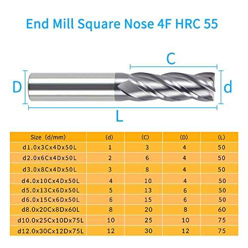 JIULI aracı HRC55 Katı karbür ucu frezeleri Seti Gravür Freze Makinesi CNC Freze Uçları Ahşap / Alüminyum / Bakır