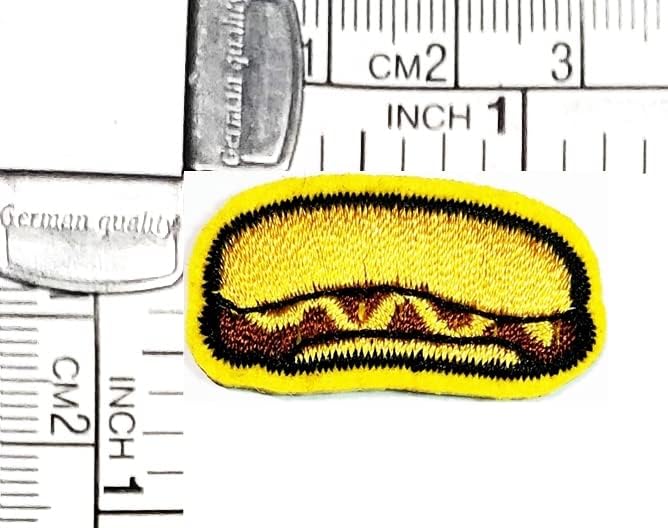 Kleenplus 2 adet. Mini Burger Dikmek Demir on İşlemeli Yamalar Karikatür Kahvaltı Gıda Etiket El Sanatları Projeleri