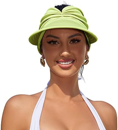 Bayan güneşlik şapka Geniş Ağızlı Yaz güneş şapkaları UPF 50 + UV Koruma plaj şapkaları Katlanabilir Golf Siperliği
